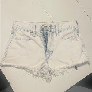Abercrombie girls 16 White Distressed Denim Shorts